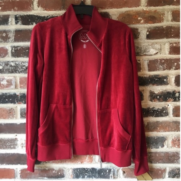 Michael Kors - Velvet Deep Red Jacket - Picture 2 of 8